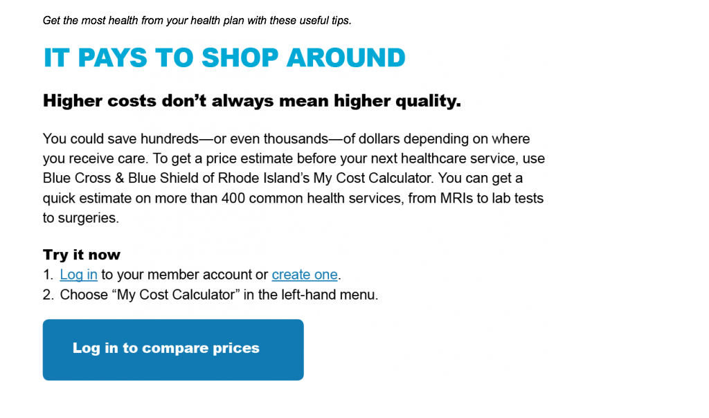 Making Informed Decisions BCBSRI