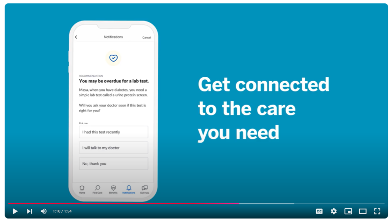Screen shot of Introducing Blue Care Connect video